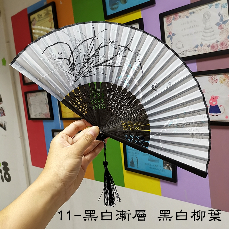 竹製手扇 古風摺扇 真絲扇 夏季 男女扇 櫻花折疊扇 道具跳舞扇 中國風 日式扇子 絹扇 | 蝦皮購物