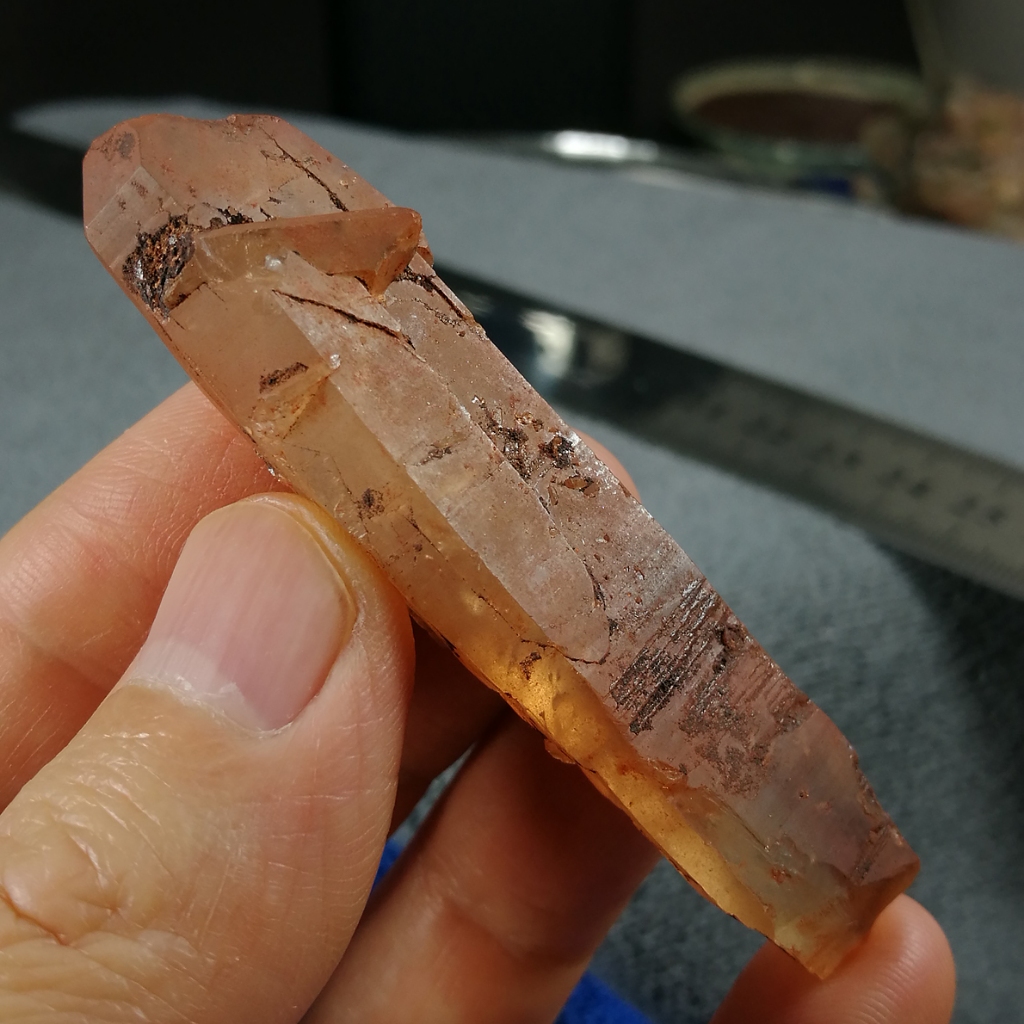 友克鑫礦業]超值晶礦51-100-橘子水晶Tangerine Quartz 水晶柱晶柱原礦