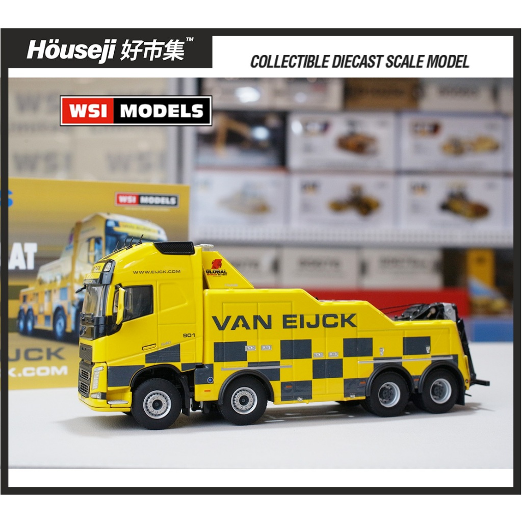 好市集》《現貨》1/50 WSI VAN EIJCK; VOLVO FH 4 GL 富豪拖吊車模型01