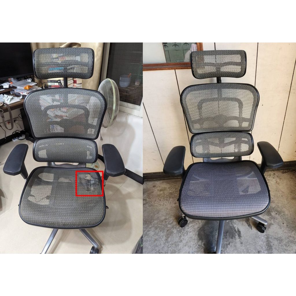 【台灣好椅】 Ergohuman 111 豪華版維修 更換坐墊氣壓棒 辦公椅維修 電腦椅維修 人體工學椅維修
