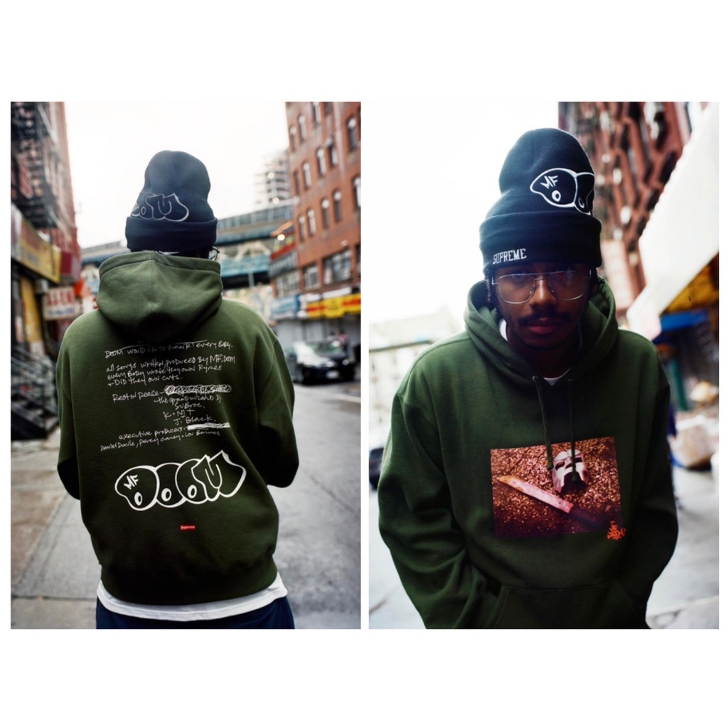 路克Look👀 Supreme 23FW MF DOOM Beanie 黑色毛帽聯名饒舌歌手