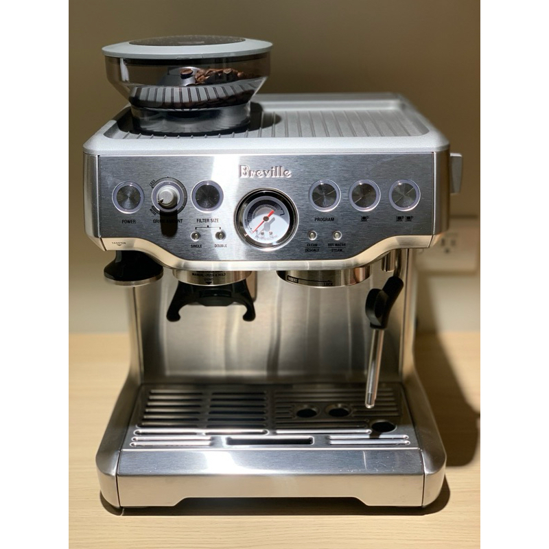 降價換空間 ️Breville Barista Express 870XL半自動咖啡機 銀色 贈拉花杯、渣盒、毛刷 蝦皮購物