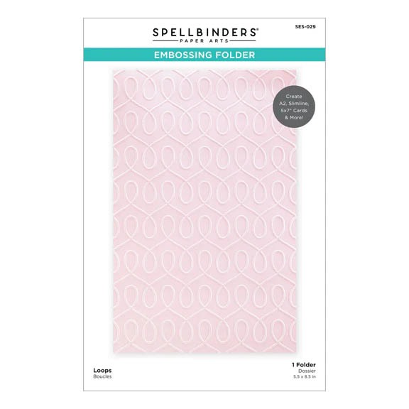 Spellbinders 環形浮雕版 Loops Embossing Folder | 蝦皮購物