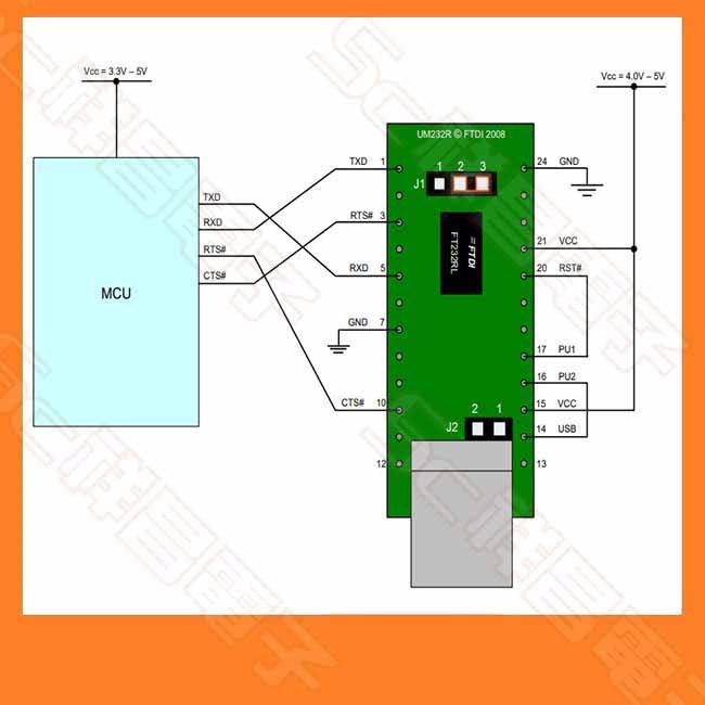 【祥昌電子】FTDI UM232R USB 轉 UART FT232RL 介面開發工具 開發板 兼容Arduino® | 蝦皮購物