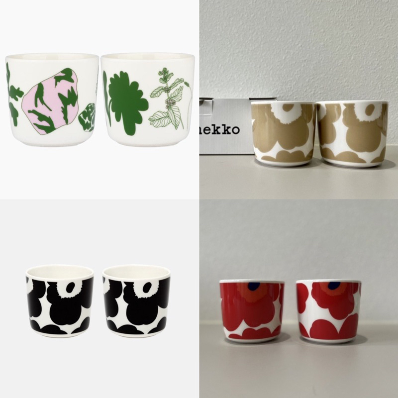 Marimekko Unikko Kuppi 2DL 200ml 雙杯組/杯子/茶杯/對杯/小茶杯/北歐 