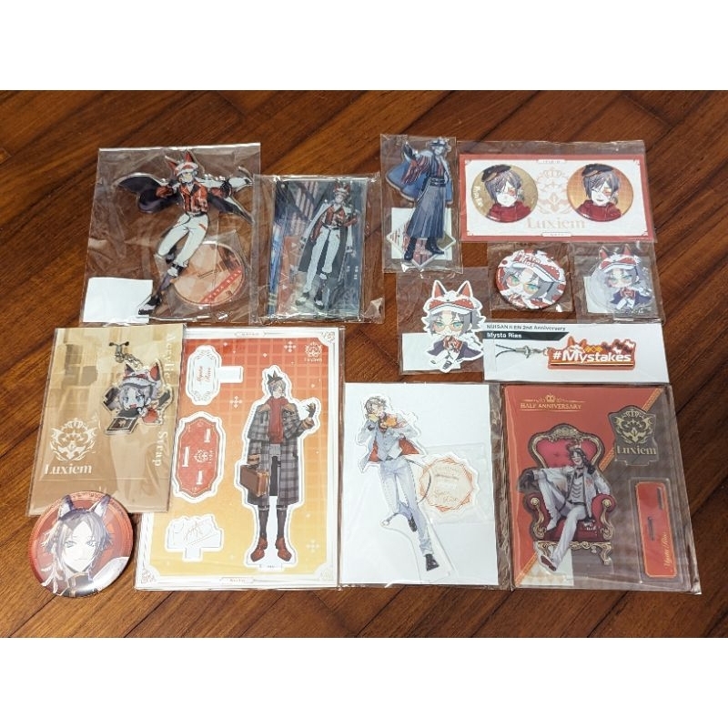 現貨 全新 Mysta Rias SET 全套 立牌 徽章 吊飾 掛畫 靠枕套 Luxiem | 蝦皮購物