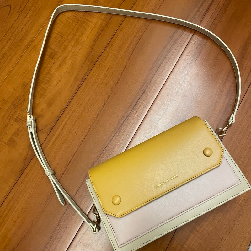 Charles and keith two tone mini clutch bag sale