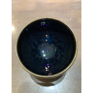 星雲天目盃 京都京燒清水燒星雲天目杯| greenginkgotea