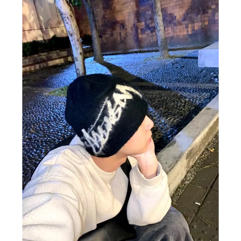 胖臉🇺🇸] 現貨STUSSY SKULLCAP BRUSHED OUT STOCK 冷帽毛帽帽