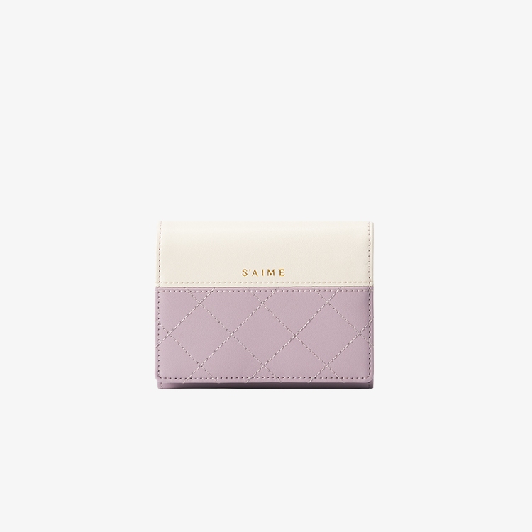 ■S'AIME■真皮撞色滾邊對折中夾 本革コントラスト財布/送料込 S'AIME 真皮撞色滾邊對折中夾｜ S'AIME東京企劃