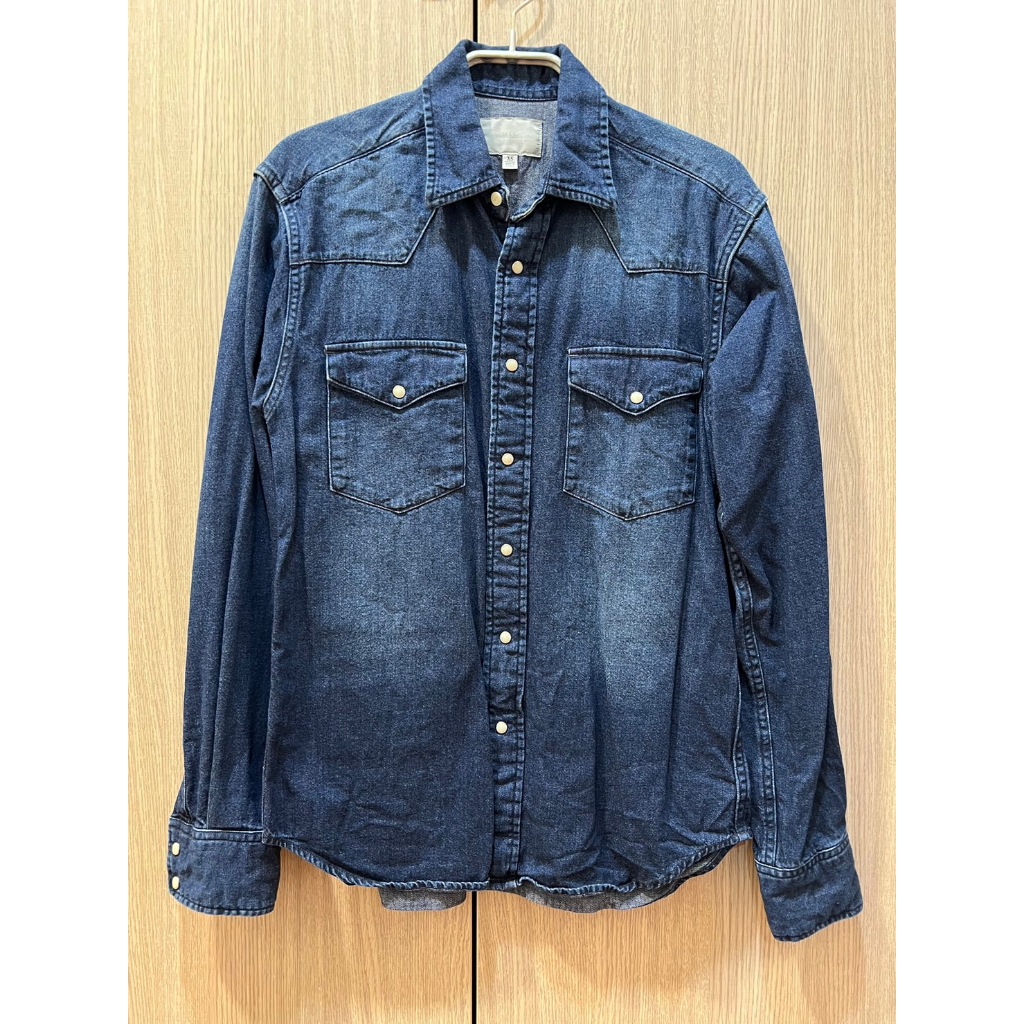 日本Beauty&Youth United arrows B&Y Navy Denim Shirt 丹寧牛仔襯衫XS