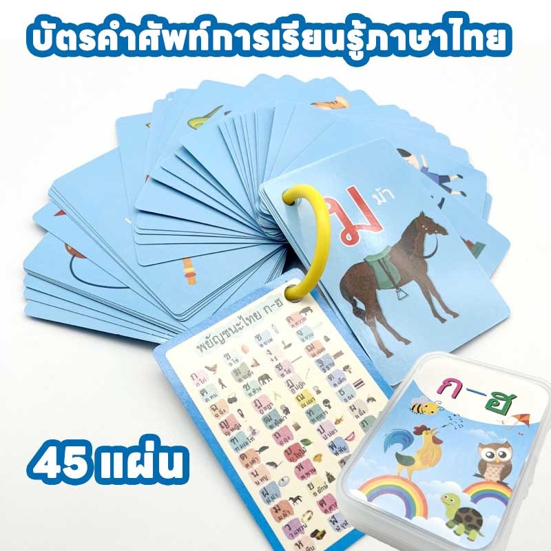 【泰文字母閃卡】雙面字母flash cards／泰文零基礎／字母學習／泰文記憶／泰文入門 | 蝦皮購物