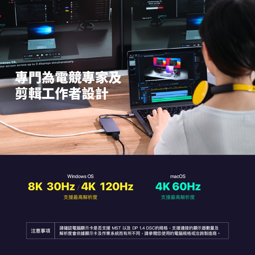ADAM 亞果元素 CASA HUB X DP USB-C 8K 十合一集線器