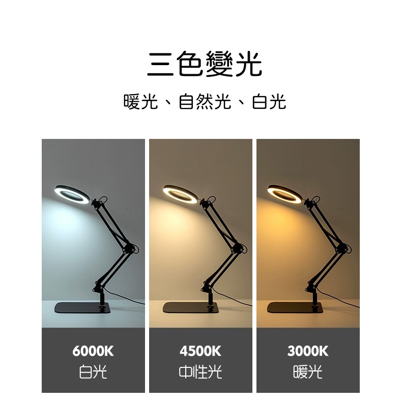 从人] SHOCREX 台式放大鏡夾式LED 放大鏡檯燈LED 夾燈鋼彈模型作業