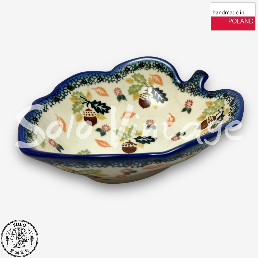 【SOLO歐洲家居】波蘭陶 WR 葉型碗19x14cm 入門款 橡果 | 蝦皮購物
