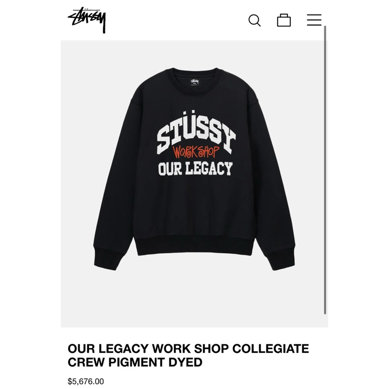 レビュー高評価のおせち贈り物 STUSSY OUR Crewneck Pigment LEGACY