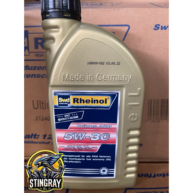 德國萊茵 SWD RHEINOL Primus ASM 5W30 加氫裂解合成機油 德國原裝公司貨 | 蝦皮購物
