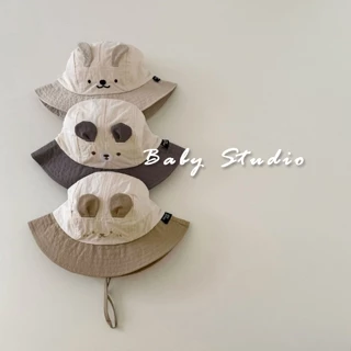 Baby Studio✨ 韓國寶寶帽子夏季可愛快乾嬰兒防曬帽兒童漁夫帽 #H03-098