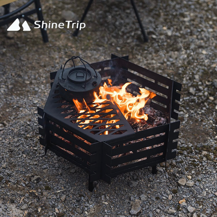 焚火台 ShineTrip 山趣 熾焰焚火台 304不鏽鋼 露營焚火台 烤肉爐 燒烤架 暖爐 木炭 柴火爐 焚火台 | 蝦皮購物