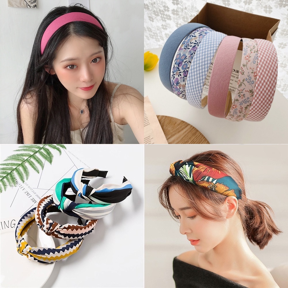 Doris 韓系飾品 塗鴉髮箍 韓風髮飾 碎花髮箍 打結髮箍 復古髮箍 髮箍 | 蝦皮購物