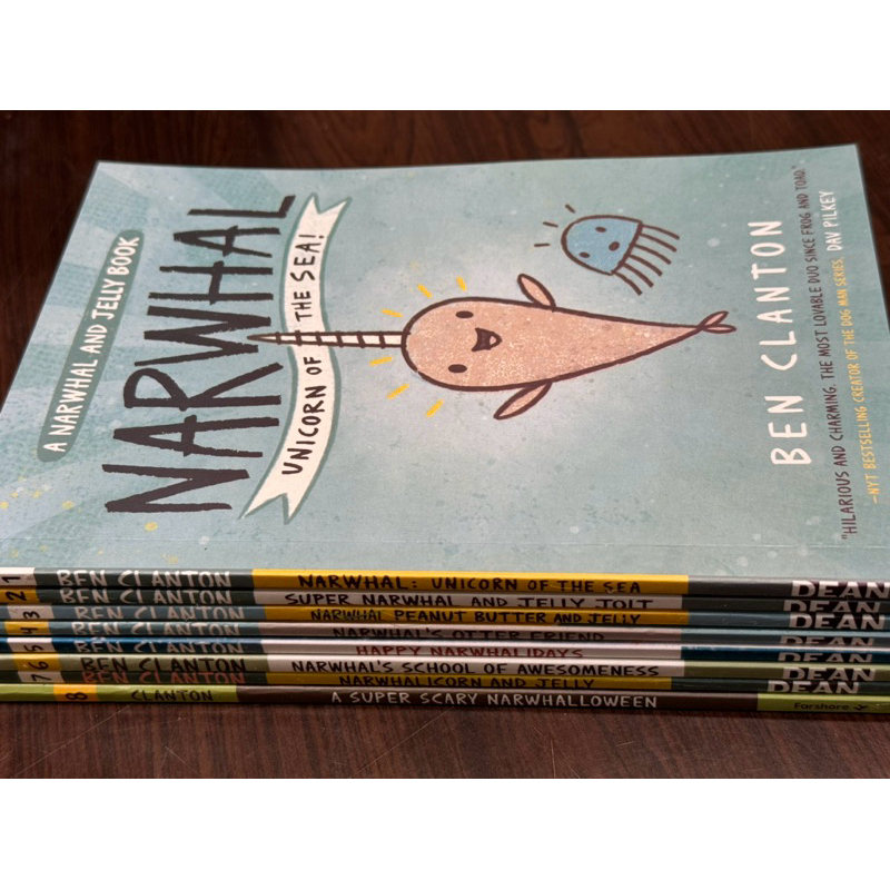 【送料無料/即納】  現貨A 8冊獨角鯨和水母的故事可小達人點 Book Jelly and Narwhal 洋書