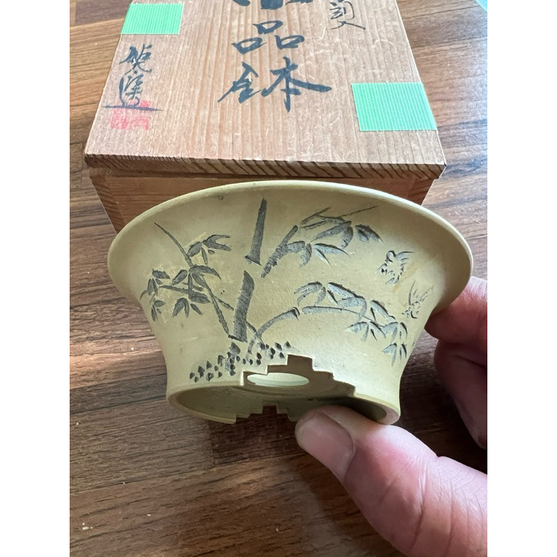 日本 佐太郎 手工釘彫泥盆 含供箱 | 蝦皮購物