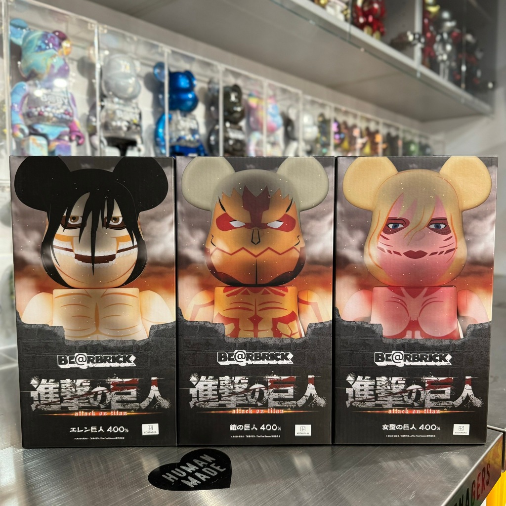 BE@RBRICK 庫柏力克熊bearbrick 進撃的巨人女之巨人進擊之巨人鎧