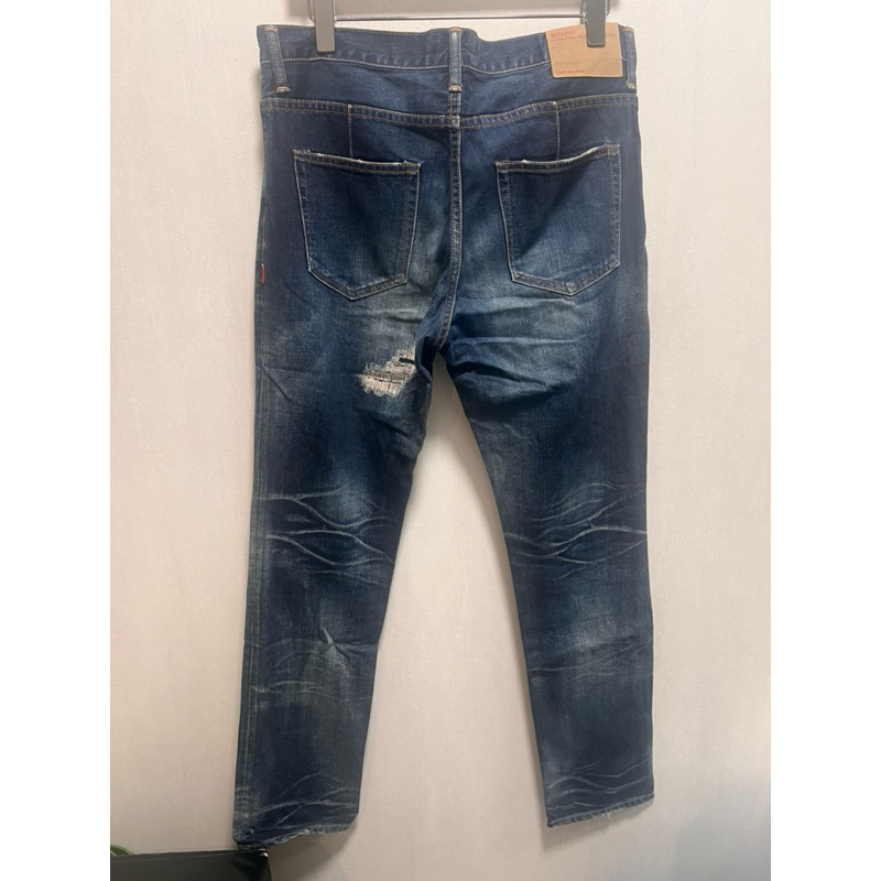 WTAPS 15AW BLUES VERY SKINNY TRASH 窄版破壞丹寧褲M | 蝦皮購物