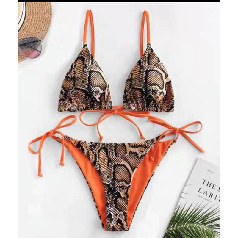 European And American Leopard Ball Hard Cover Backless Sexy Split Bikini Swimsuit Women
