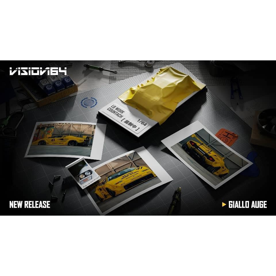 玩具偉富 預購24年8月 VISION64 藍寶堅尼 Countach LP500 LBWK 寬體改裝版 黃 | 蝦皮購物