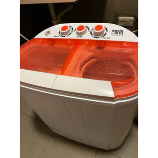 【IDEAL 愛迪爾】雙槽迷你洗衣機-寶貝機(粉嫩橘 E0730P 3.8kg ）迷你洗衣機