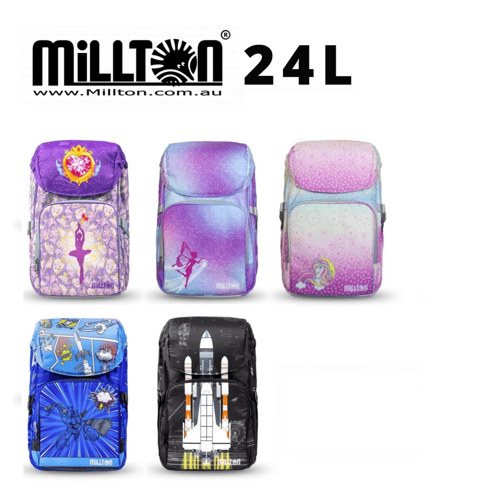 【京賀生活館】澳洲 Millton 24L 護脊書包 國小書包 兒童書包 背包 書包 小學生 學生後背包 高級書包 | 蝦皮購物