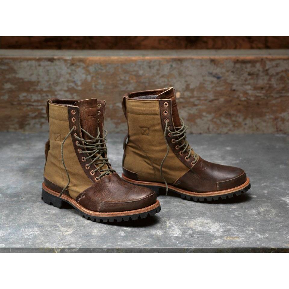 原價破萬賠售【TIMBERLAND】全手工頂級Boot Company Tackhead帆布拼接皮革8吋靴10M | 蝦皮購物