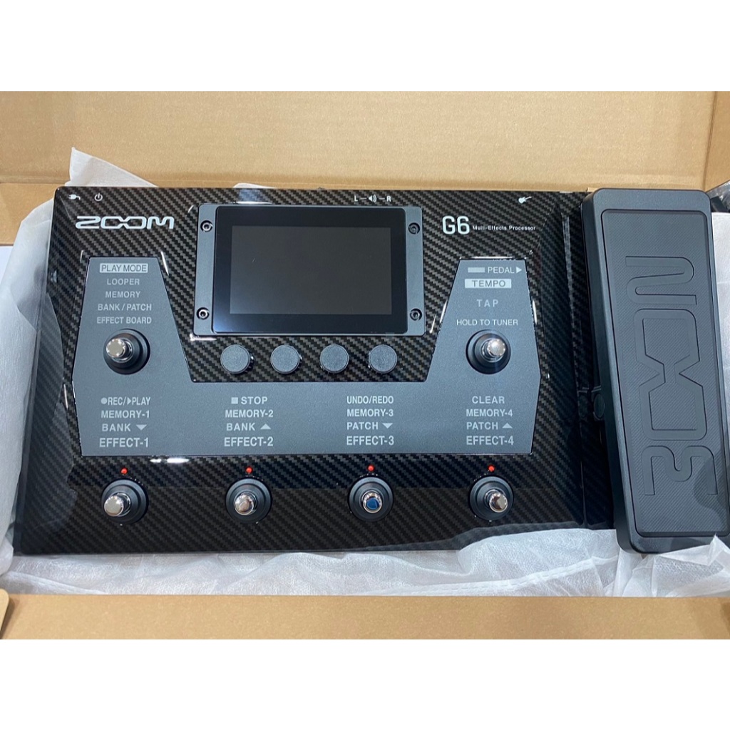 大降價ZOOM G6 吉他綜合效果器 全彩觸控式螢幕 碳纖外觀絲滑質感 可當錄音介面 總代理公司貨 保固一
