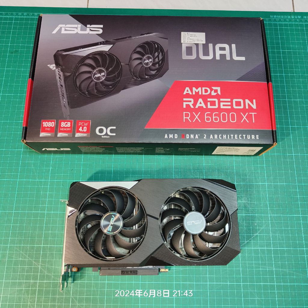 買家預訂中! 非約定勿下標! 華碩ASUS DUAL RX6600XT O8G 二手保 買家預訂中! 非約定勿下標! 華碩ASUS DUAL RX6600XT O8G 二手保