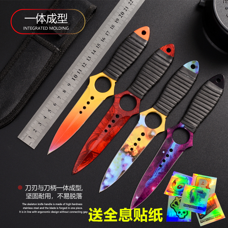 ★台灣出貨免運★正品CSGO周邊 實體骷髏刀 遊戲模型 潛水綁腿刀 高硬度不銹鋼小刀 戶外玩具 | 蝦皮購物