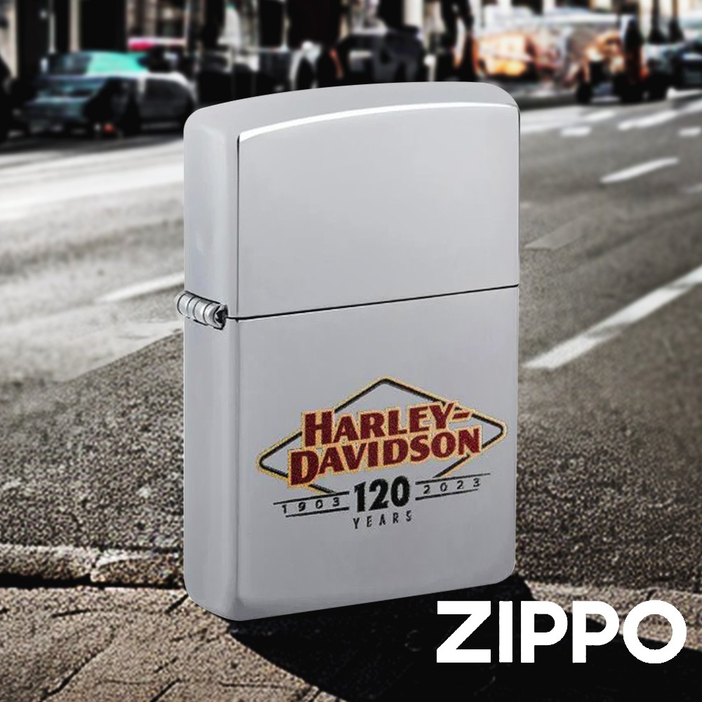 ZIPPO Harley-Davidson 48696 採用高拋光機身 120年的紀念字樣 彩成像技術 終身保固 | 蝦皮購物