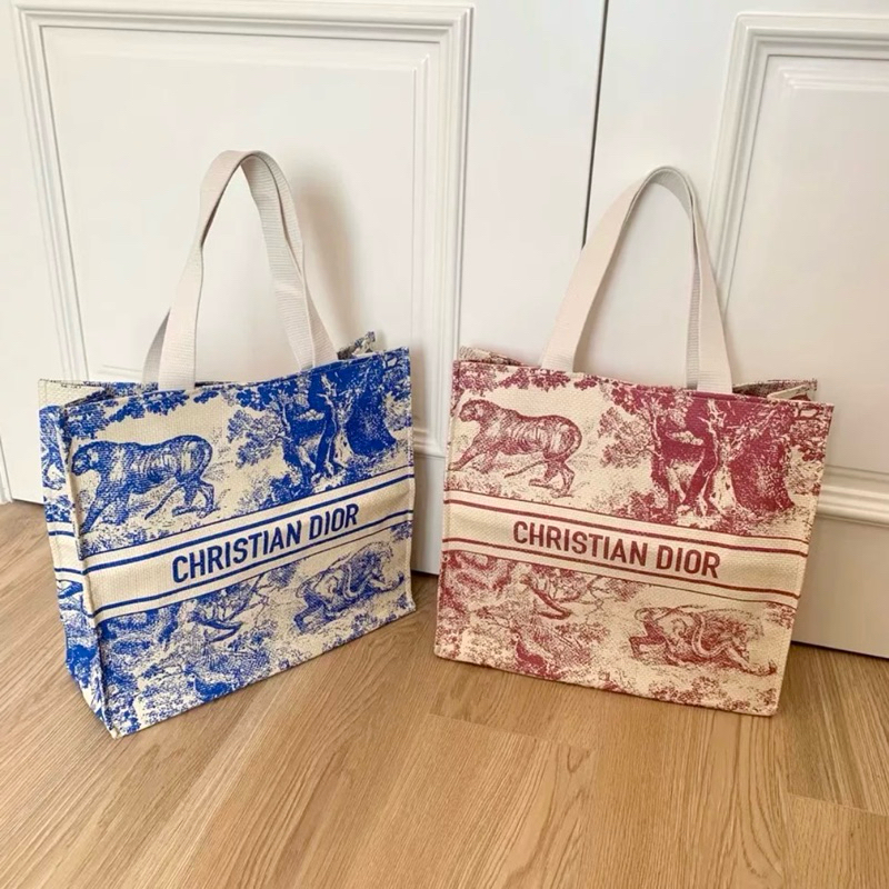 代購預購Dior VIP GIFT 會員積分贈品包動物園系列帆布袋編織麻料