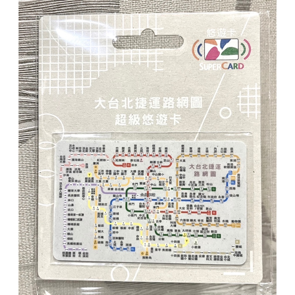 大台北捷運路網圖 超級悠遊卡 捷運地圖 supercard | 蝦皮購物