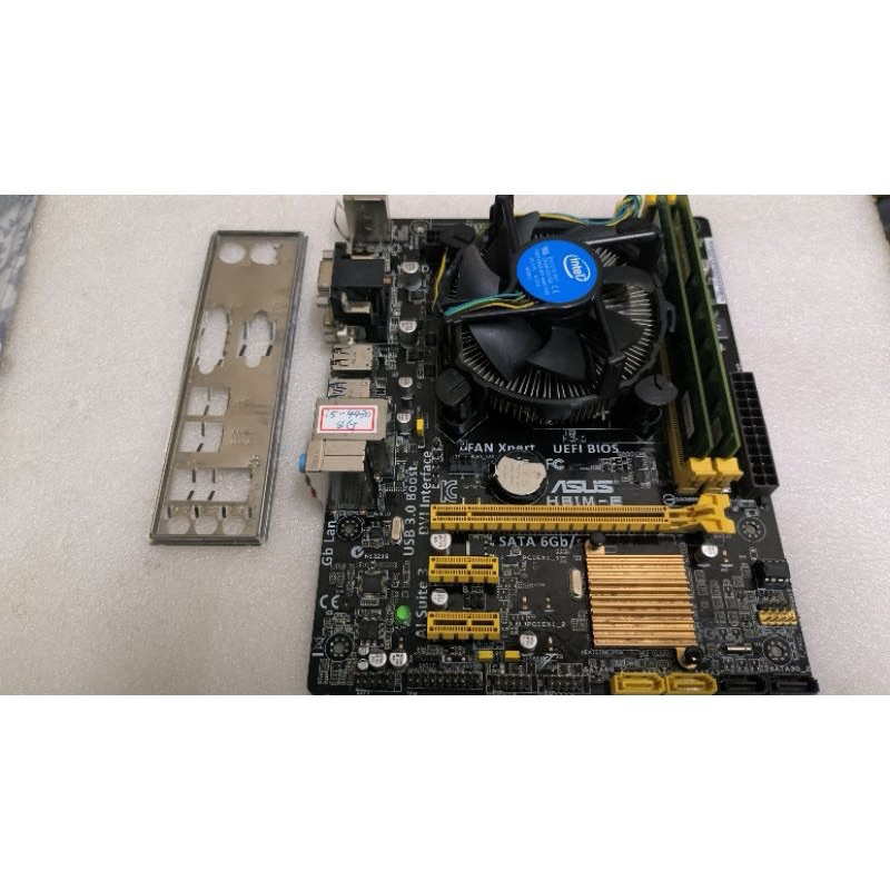 Kit Carte Mère ASUS H81M-E + Intel Core I5 4670 + 8 Go RAM + Ventirad – Reconditionné