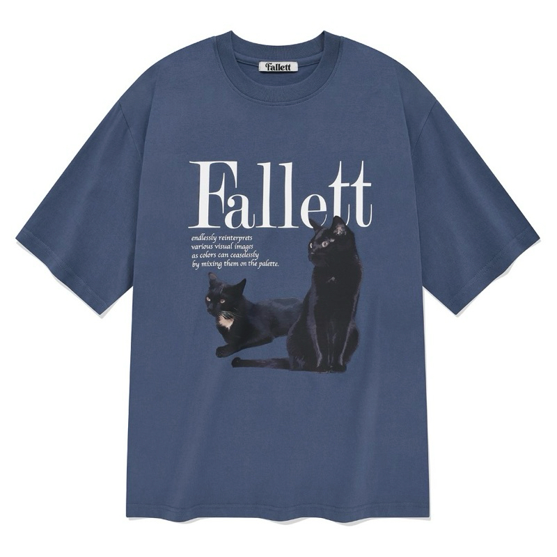 MINT韓國代購🇰🇷 Fallett / DEUX NERO SHORT SLEEVE 四色/ 貓咪