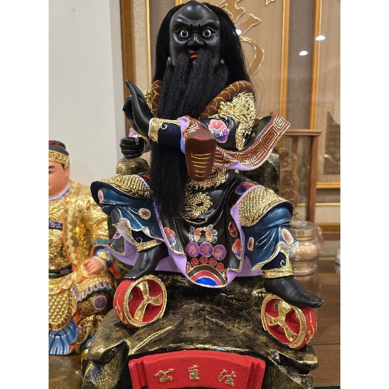 〔修緣佛像文物館〕 1尺3法主公 神像 佛像 神明 樟木雕刻 | 蝦皮購物