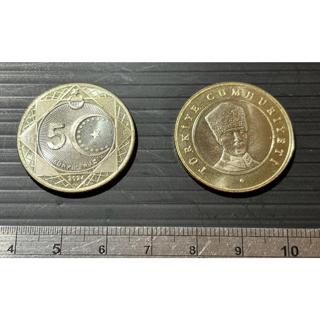 【超值硬幣】 土耳其 2024年 5LIRA 土耳其里拉 雙色幣一枚 國父凱末爾圖案 最新發行~ | 蝦皮購物