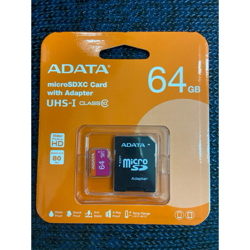 威剛 Premier microSDXC UHS-I U1 64G記憶卡(附轉卡) | 蝦皮購物