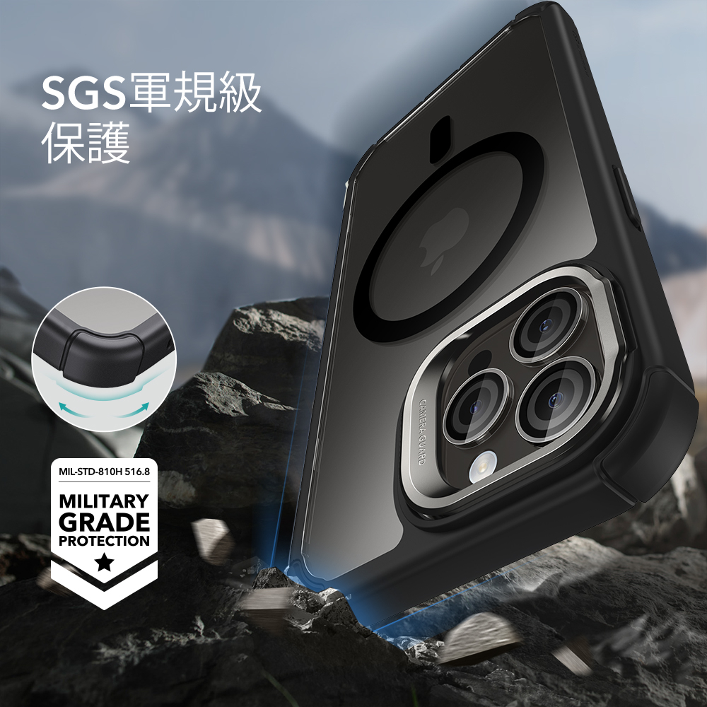 ESR 億色 巧盾超軍規 iPhone 15 Pro 6.1 吋 (2023) MagSafe 鏡頭支架款手機保護殼 - HaloLock