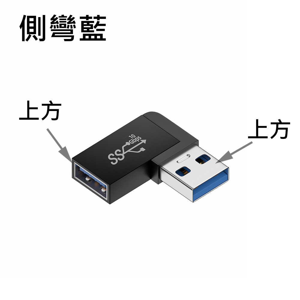 USB A公 轉 USB A母 變向轉接頭 \\快充 高速傳輸 U型 彎頭 L型 USB-C 10Gbps | 蝦皮購物