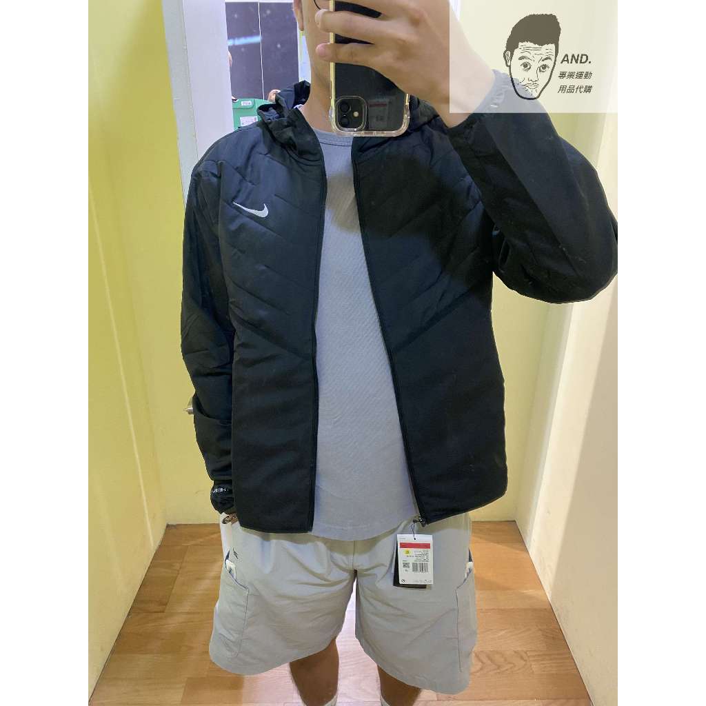 AND.】NIKE THERMA-FIT 黑色運動訓練防風保暖外套男款DD5645-010