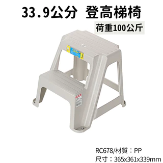 臺灣製 RC678 中登高梯椅 樓梯椅 階梯椅 塑膠椅 踩椅 增高椅 洗車椅