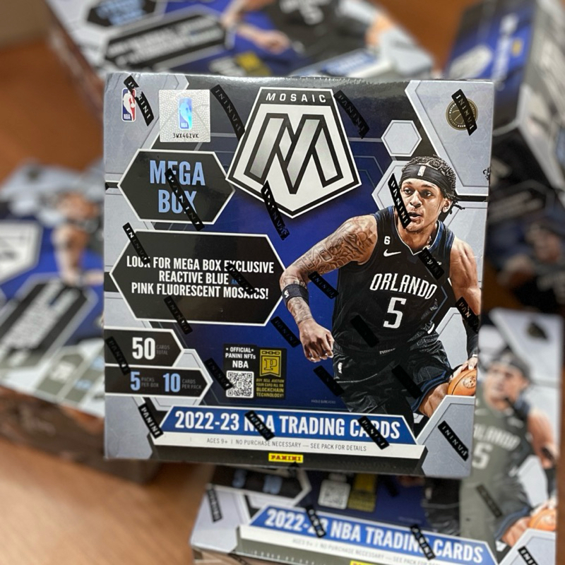 全新現貨2022-23 Panini NBA Mosaic Mega Box 藍粉50入完封盒抽Genesis