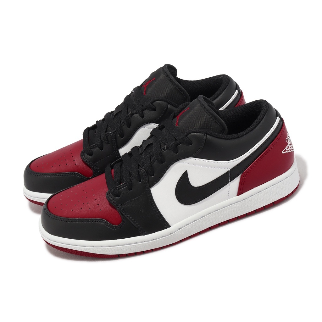 S.G NIKE Air Jordan 1 Low Bred Toe 553558-161 芝加哥 白黑紅 低筒 男鞋 | 蝦皮購物